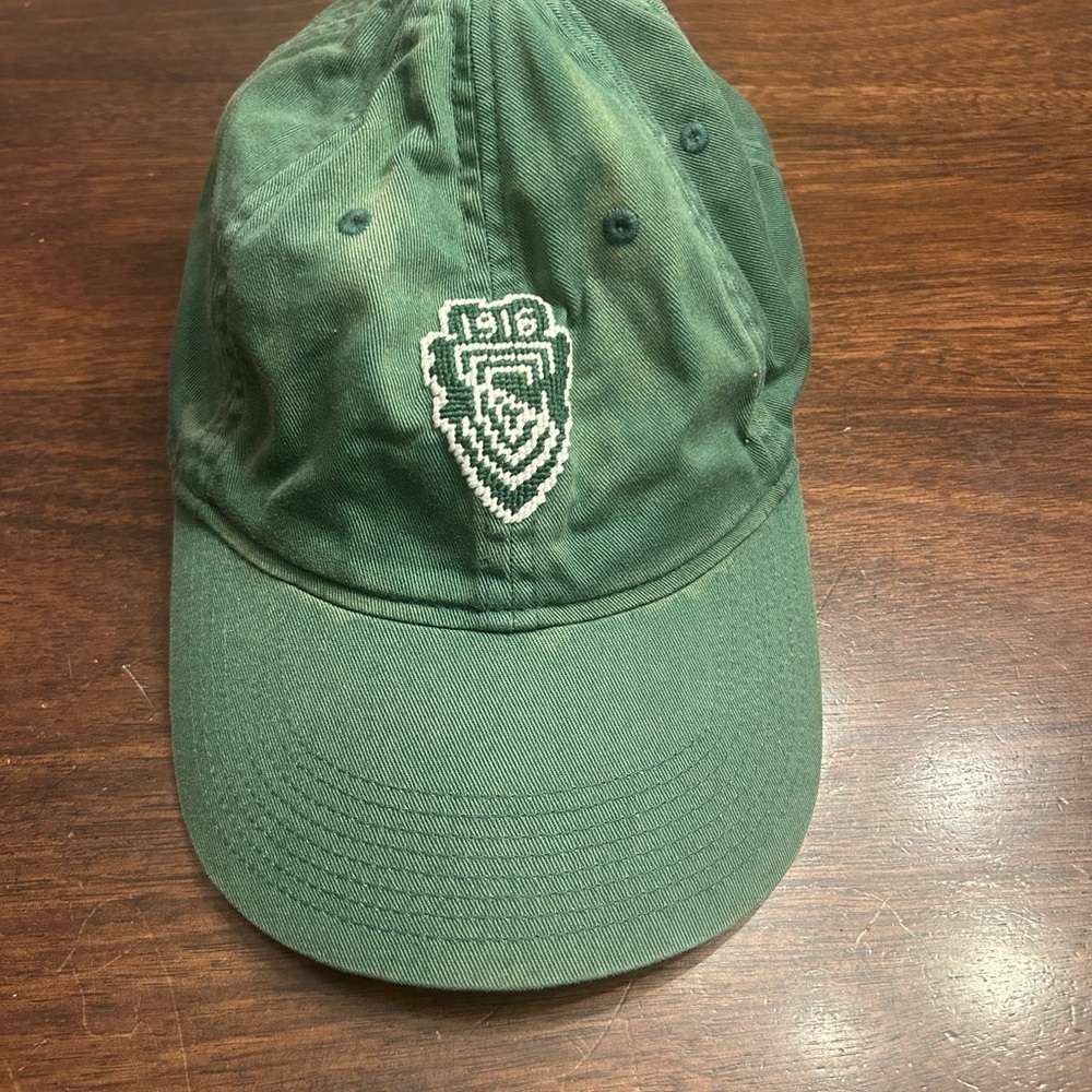 Vintage Green Embroidered Cap